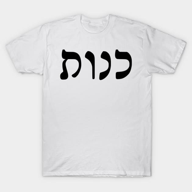 Kenut - Honesty (Hebrew, Rashi script) T-Shirt by dikleyt